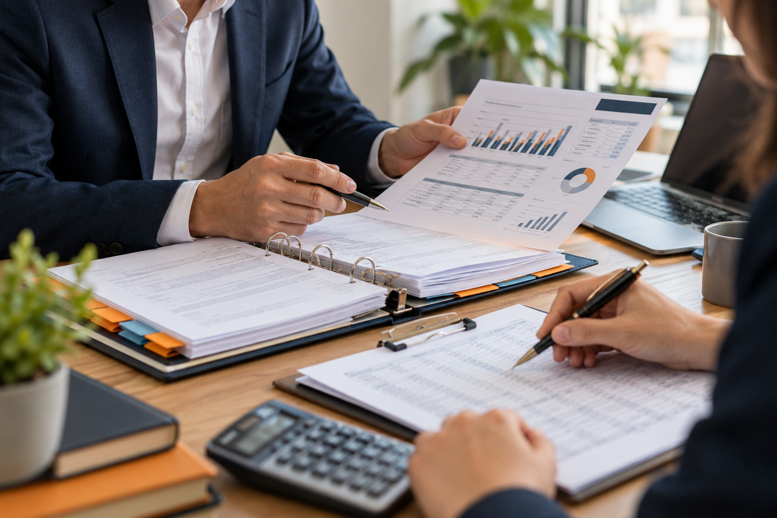Illustrative audit review of financial reports and supporting records